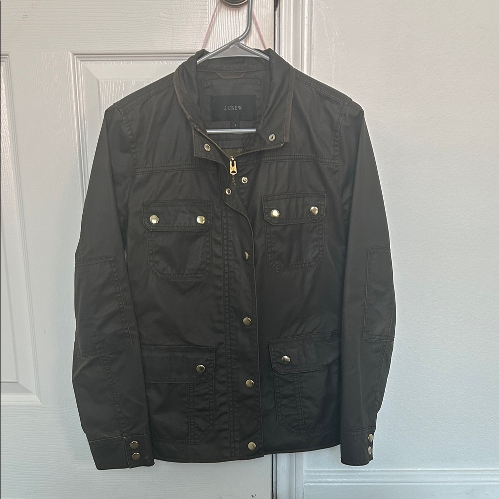 J. Crew Dark Jacket with Gold Accents